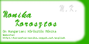 monika korosztos business card